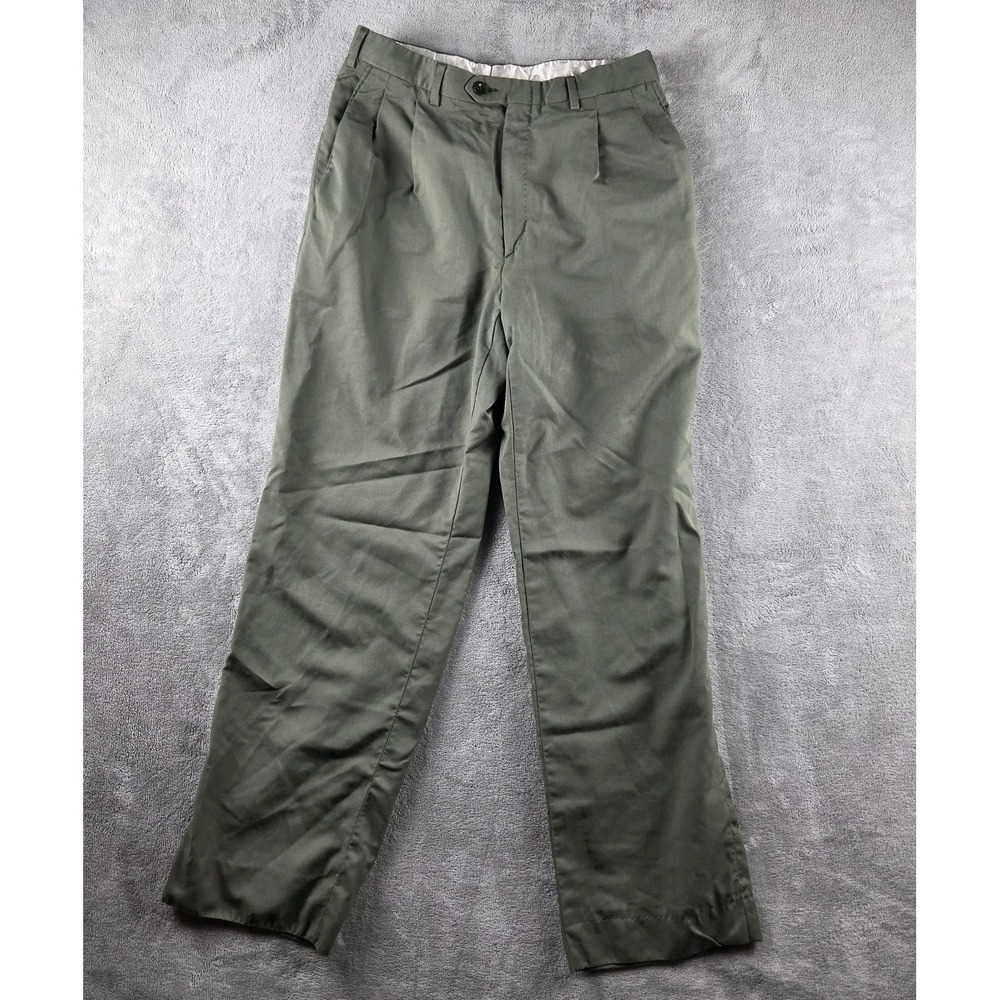 Brioni Ortisei 100% Wool Super 140's Dress Pants Green Mens 29x29 Trousers - Picture 1 of 13